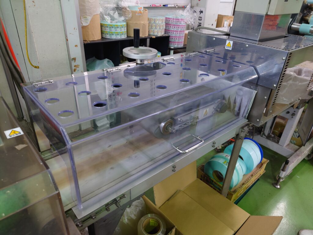 食品工場様　回転部安全ｶﾊﾞｰ設置の依頼を受けました。